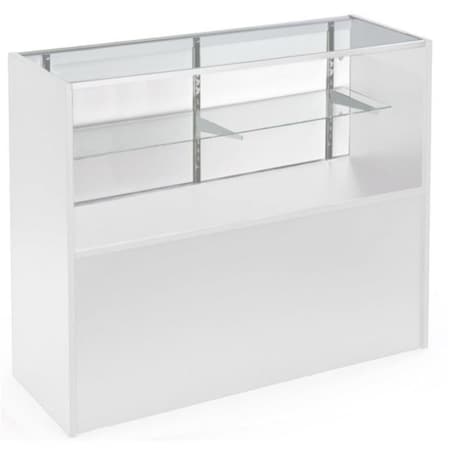 Amko 48 in. Full Vision Showcase, White SC4W